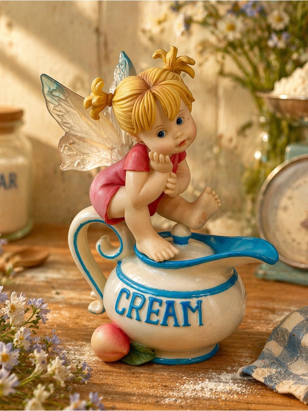 My Little Kitchen Fairies”Peaches and Cream”Fairie Figurine G.G. Santiago 116868